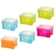 thumbnail image 5 of Caja de almacenamiento de plástico pequeña con tapa, 6 unidades, 5 of 7