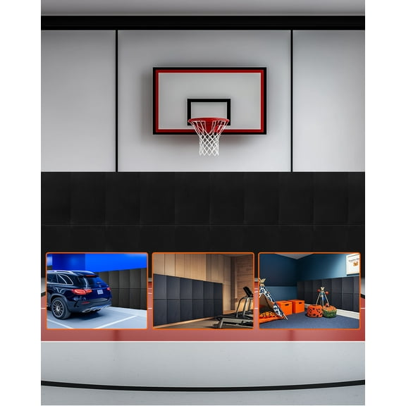 VEVOR Gym Wall Padding, 60 x 20 x 2 inch Tear-Resistant Wall Mat, Removable 2" Thick Foam High Density Basketball Court Wall-Mounted Padding, Durable Waterproof Protective Pad