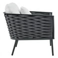 thumbnail image 6 of Modway Stance 15.5" Aluminum & Fabric Patio Armchair in Gray/White, 6 of 8