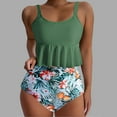 thumbnail image 2 of Akafmk Tankini Swimsuits for Women Two Piece Bathing Suits Loose Fitting Swim Tops with Floral Printed Swim Brief Comfortable Athletic Swimwear, Sizes S-2XL, 2 of 5