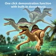 thumbnail image 4 of Brown Rc Dinosaur With Light And Sound Effects For Children Jurassic Toy In Plastic Material With Walking Feature Brown, 4 of 9