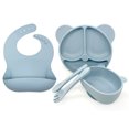 thumbnail image 1 of Juego de vajilla con cuenco adicional y plato de silicona para niños Bear, cuenco de silicona especial para bebés, suministros para madres e hijos, 1 of 4