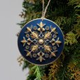 thumbnail image 3 of Christmas Acrylic Christmas Ornament Mysterious Blue and Gold Craft Pendant for Xmas Tree,Christmas Tree Hanging Decorations for Home Party Supplies, 3 of 7