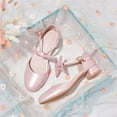 thumbnail image 7 of Girls Dress Mary Jane Dress Shoes Low Heels Flower Party Wedding Princess (Toddlers Small Children Big Children) Summer Beach Shoes Pink 10 Years-10.5 Years, 7 of 7