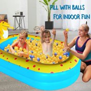 Inflatable Swimming Pool for s with Sprinkler, 67x41x32in Family Size Backyard Summer Water Play