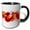 Black/White, variant on 3drose, Red, Orange, Yellow Flowing Abstract River, 11oz Magic Transforming Mug