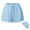 1_Blue, variant on Tmtolofot Women Casual Lace Shorts Pants,Front Tie Trim Lightweight Short Basic Solid Color Shorts Summer Fashion Pleated Shorts For Gym Sports Yoga,1_Blue,5X-Large