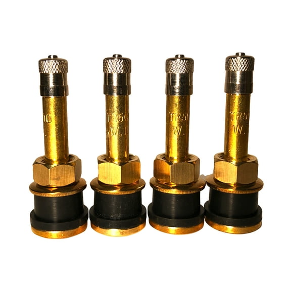 KEX Four TR500 Straight Brass Clamp in Tubeless 2 inch Truck or Bus Valve Stems