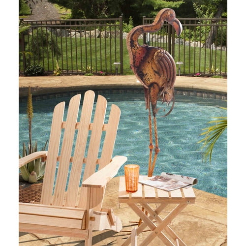 Sunjoy 110309053 Large Metal Flamingo Hand Painted Garden Statue, 54.7" by SunNest Services LLC