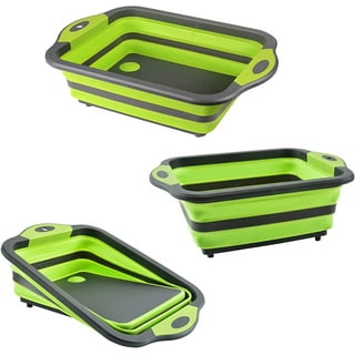 Camping Cutting Board, HI NINGER Collapsible Cutting Board with Knife and  Towel Foldable Camping Dishes Sink Space Saving 3 in 1 Multifunction  Storage
