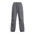 thumbnail image 6 of ZHYou No Boundarie Womens Cargo Pants Casual Drawstring Baggy Loose Fit Lightweight Flare Workout Hiking Trousers,Dark Gray,Size S, 6 of 6