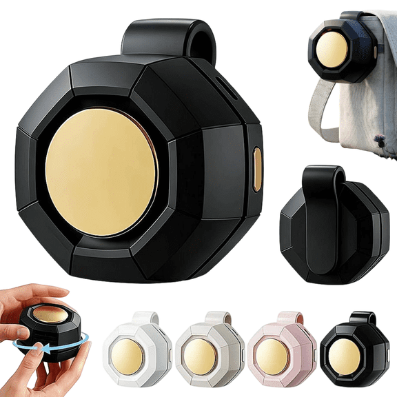 Portable Silent Mini Bladeless Fan Clip On, Personal Handheld Fans, Small Fan Clip on for Shirt & Waist, 3-Speed Suspended Whirlwind Fans, Pocket-Sized for Travel, Cruise, Concerts, Gifts for Women