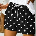BLTIBY 2024 Womens Shorts Casual Summer Print Ladies Drawstring Elastic