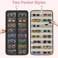 thumbnail image 4 of Hanging Sunglasses Organizer, TSV Dust Proof Sunglasses Storage Case Wall Mounted, Dual-Sided Eyeglasses Jewelry Holder with 32 Clear Slots, Black, 4 of 7