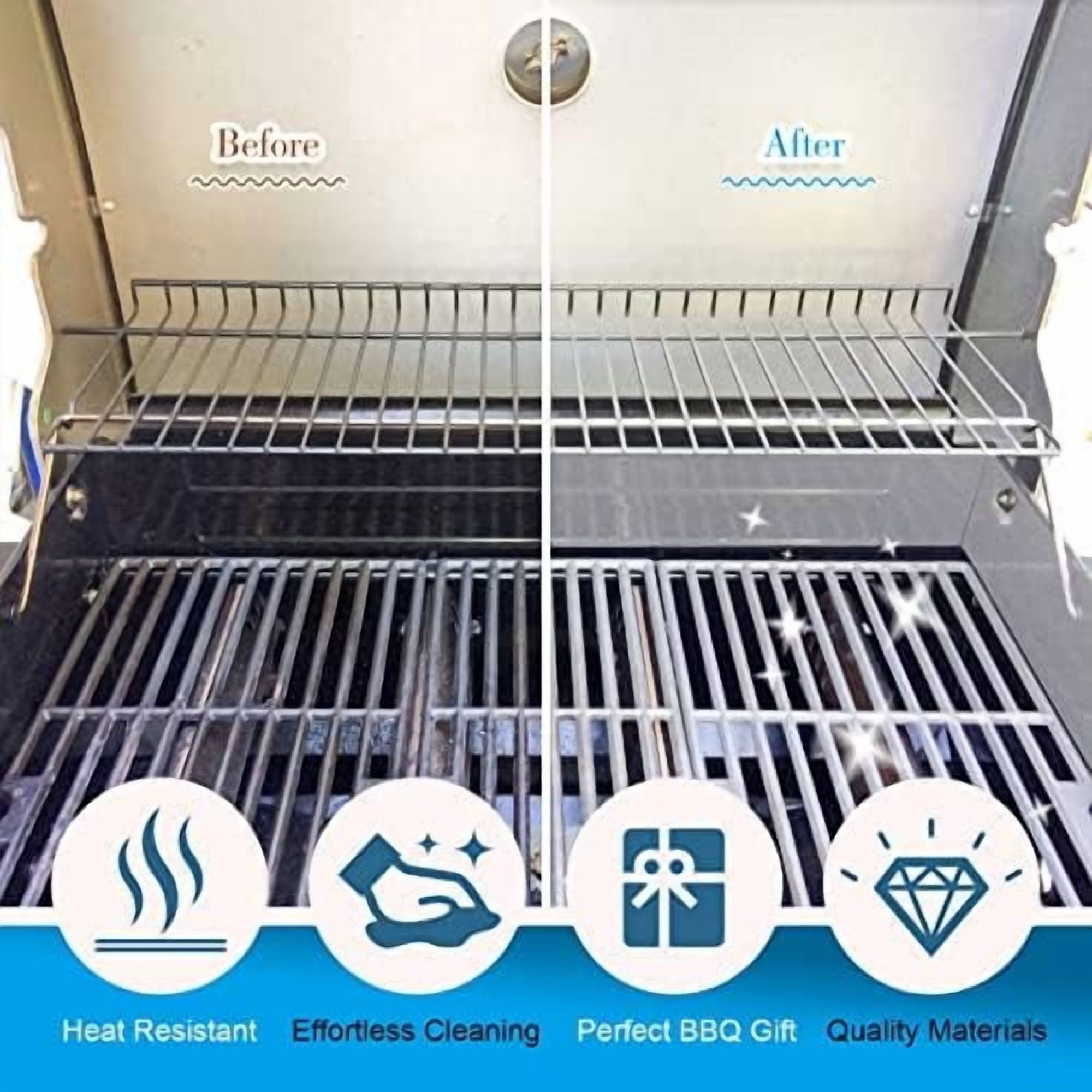 Blackstone Griddle Cleaning kit 16 Pcs, Heavy Duty Grill Cleaning Stone Bricks with Handle,Griddle Scrubber Scouring Pads with Handle and 6" Grill Scraper,Griddle Cleaner Brush Set for Flat Top