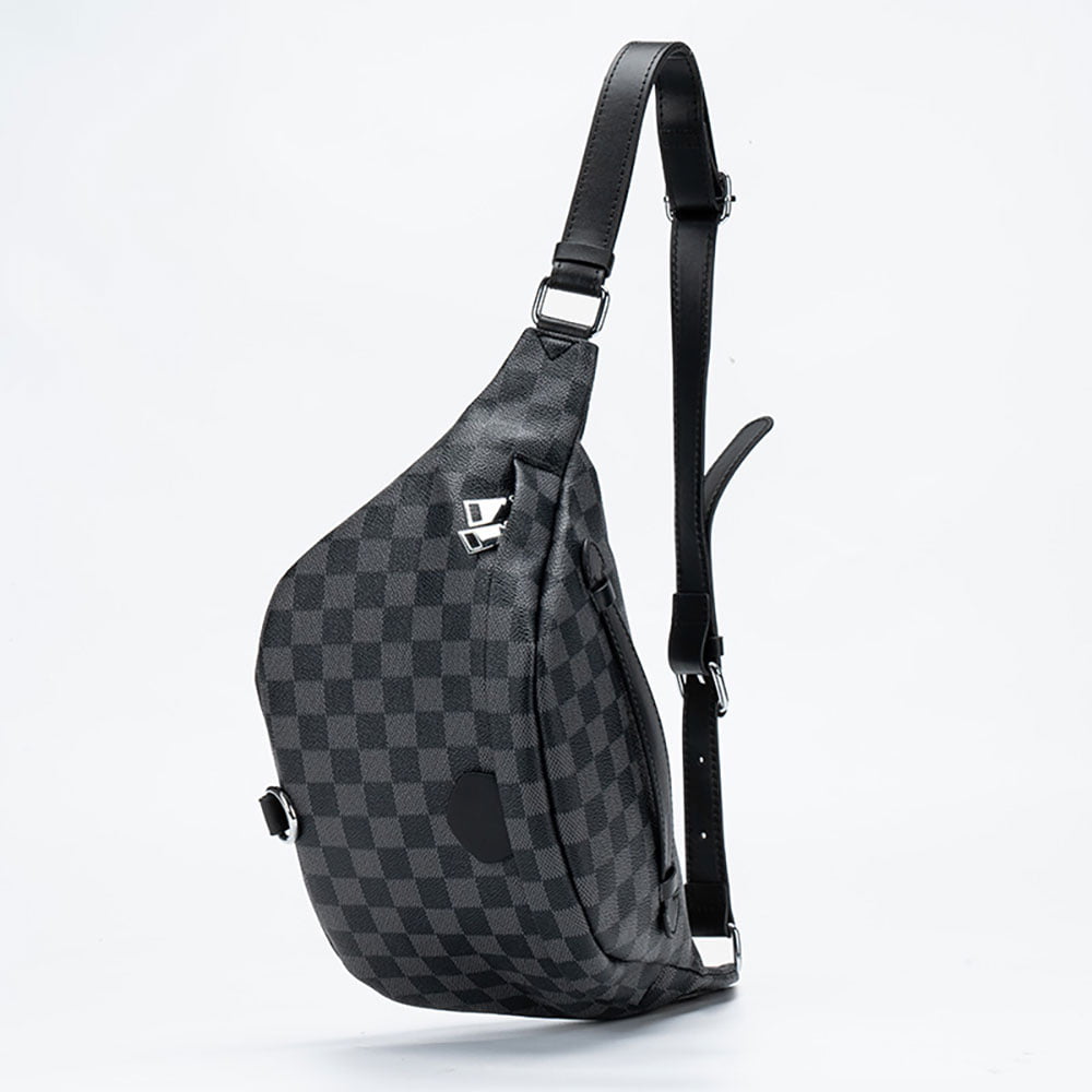 LUXUR Fashion Men Women Bags Belt Bag Checkered Packs Crossbody Pack Bum  Bags,Sling Packs ,Travel Sport Checkered Belt Bags Waist Bag Brown  Checkered 