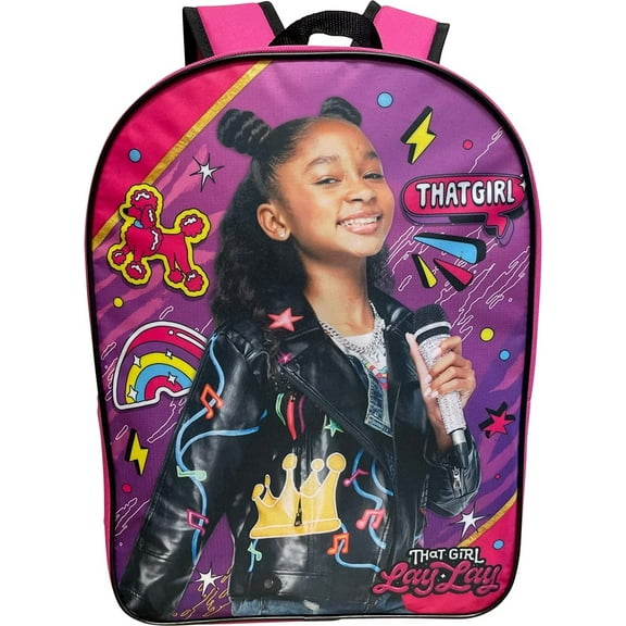 That Girl Lay Lay 15" School Backpack Pink-Black