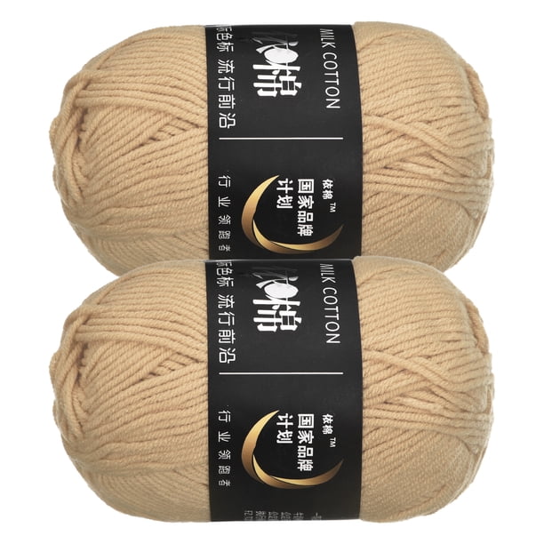 Uxcell Hilos de Acrílico Suaves para Tejer y Crochet para Proyectos de Manualidades Color Caqui