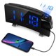 thumbnail image 2 of Reloj digital con radio FM, hogar, hotel, dormitorio, pantalla LED de 8 pulgadas, reloj de mesa de protección, número azul seitruly EL3015-02B, 2 of 2