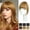 Z-Blonde, variant on Ustar Clip in Bangs - 100% Human Hair Wispy Bangs Clip in Hair Extensions, Brown Black Color #1B Air Bangs Fringe with Temples Hairpieces for Women Curved Bangs for Daily Wear