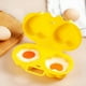thumbnail image 4 of Recipiente vaporoso de huevos para microondas | Cocedor multifuncional para cocer al vapor huevos, sobras de verduras | Plástico de grado alimenticio | Diseño de corazón de flor | Fácil de limpiar |, 4 of 7