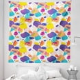 thumbnail image 1 of Summer Tapestry, Colorful Banana Palm Leaves and Formless Shapes Hearts Hawaiian Art Print, Fabric Wall Hanging Decor for Bedroom Living Room Dorm, 5 Sizes, White and Multicolor, by Ambesonne, 1 of 1