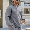 thumbnail image 6 of Oversized Hoodies for Men Unisex Long Sleeve Solid Sweatshirts Dark Gray S, 6 of 8