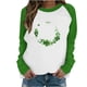thumbnail image 4 of Ounisa St. Patrick's Day Sweatshirt for Women Clover Graphic T-Shirts Patty's Day Color Raglan Sleeve Tee Tops, 4 of 5