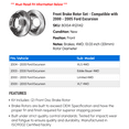 thumbnail image 2 of Front Brake Rotor Set - Compatible with 2000 - 2005 Ford Excursion 2001 2002 2003 2004, 2 of 2
