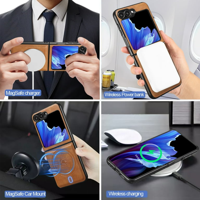 Wallet Case for Samsung Galaxy Z Flip 7, Compatible with MagSafe