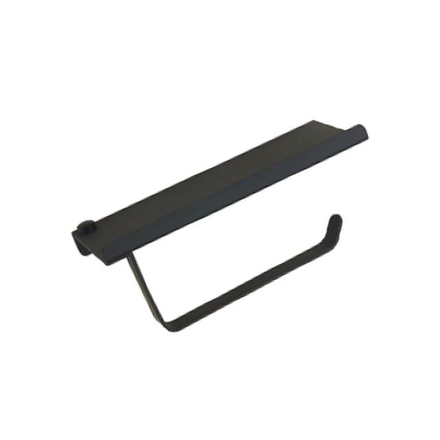 VONKY Paper Holder Toilet Rack Storage Rack Multifunctional Household Accessories Phone Mount Handy Installation Bathroom Roll Stand Black
