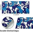 thumbnail image 3 of Navy Blue White Gaming Mouse Pad - XL 31.5"x11.8" Anime Geometric Japanese Desk Mat, Non-Slip Rubber Base, Stitched Edge, Extended Keyboard Pad for Home Office Work Desktop, 3 of 6
