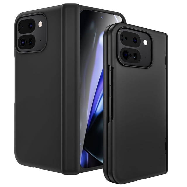 Funda para teléfono celular VEGO Pixel 9 Pro Fold 2024 negra de cuerpo completo