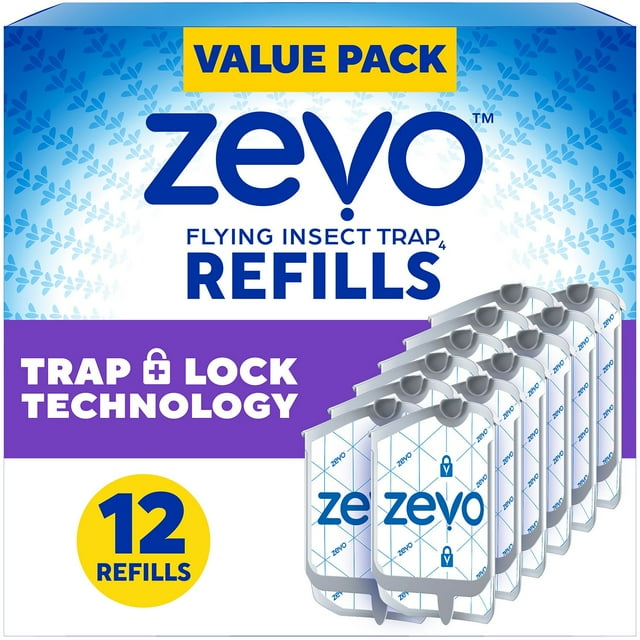 Zevo Flying Insect Trap Refill Cartridges, 12pk