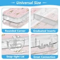 thumbnail image 4 of Plastic Pencil Box Large Capacity Pencil Boxes Clear Boxes with Snap-Tight Lid Stylish Office Supplies Storage Organizer Box Small Heart and Bee Patterns, 4 of 7