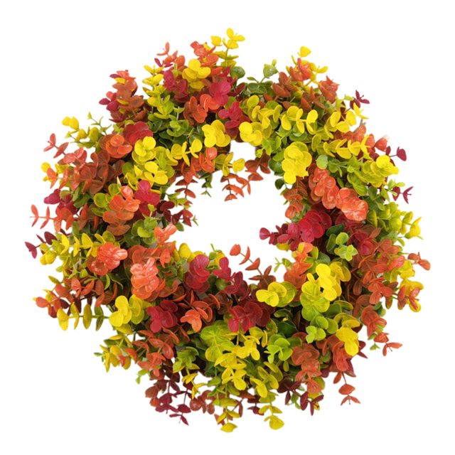 Guirnalda De Eucalipto De Otoño, Casa De Campo, Colgante De Puerta Delantera, Adorno De Otoño, Decoración De Navidad Para Decoración Para Fiesta De Boda Monstrate HA038346-00