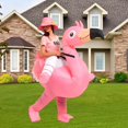 thumbnail image 2 of Inflatable Riding Flamingo Costume For Adults, Funny Pink Bird Party Suit (Fits 4'11"–6'2"),Fits 4'11"–6'2",flamingo, 2 of 6