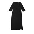 thumbnail image 1 of Vestido de tubo dividido elegante Allegra K Con Cuello Barco Y Mangas 3/4 Para Mujer Negro L, 1 of 6