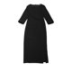 thumbnail image 1 of Vestido de tubo dividido elegante Allegra K Con Cuello Barco Y Mangas 3/4 Para Mujer Negro L, 1 of 6