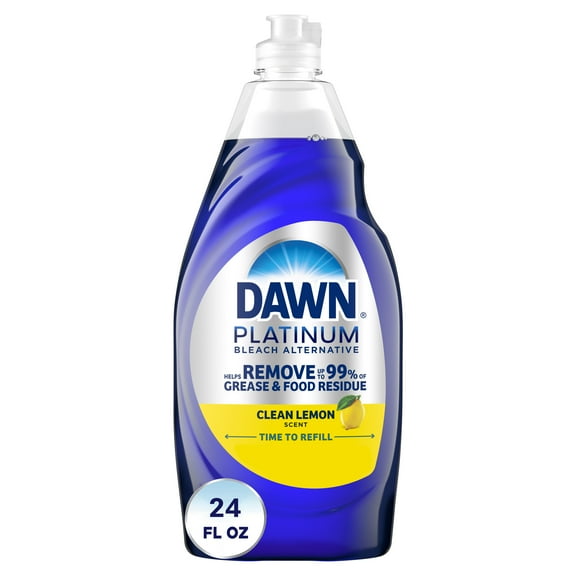 Dawn Platinum Bleach Alternative Dish Soap, Dishwashing Liquid, Clean Lemon, 24 fl oz