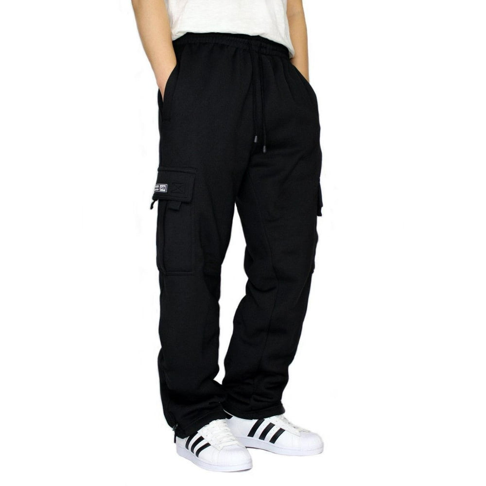 Dream USA - Dream USA Heavyweight Cargo Sweatpants, Black, Large ...