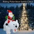 thumbnail image 2 of CNKOO 6 FT Christmas Inflatables Santa Clause Riding The Polar Bear with Shaking Head Outdoor Decorations Clearance Blow Up Yard Decor with LED Lights for  Holiday Party Indoor Garden Law, 2 of 5