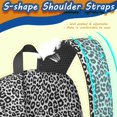 thumbnail image 5 of 17 Inch Lightweight Backpack,PVC Waterproof Oxford Fabric, Ergonomically Designed, with Large Capacity, Leopard Animal Pattern, 5 of 5