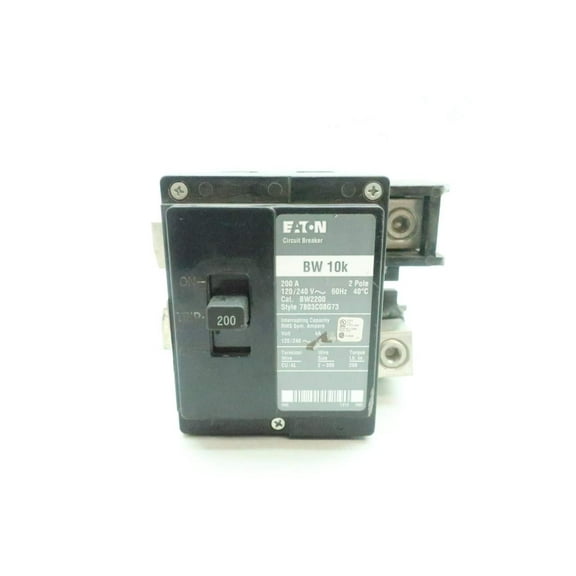 Eaton Molded Case Circuit Breaker BW2200 2-Pole 200A 120/240V-AC - Main Breaker