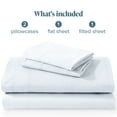 thumbnail image 7 of Bare Home Washed Sheet Set - Premium 1800 Collection - Deep Pocket - 4 Piece - Full, White, 7 of 7