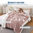 thumbnail image 6 of GARVEE Heated Electric Blanket, King 90"x100", Pink, Dual Control, Fast Heating, 10 Heat Levels, 10-Hour Auto-Off, 3D Jacquard Checkered Flannel Sherpa, 6 of 8