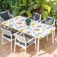 thumbnail image 2 of Easter Table Cloths for 6 Foot Rectangle Tables, Spring Watercolor Bunny Eggs Daisy Flowers Patio Waterproof Elastic Fitted Tablecloths, Washable Rectangular Table Cover for Camping, 2 of 8