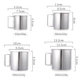 thumbnail image 3 of Juego de 4 tazas de camping plegables de acero inoxidable para viajes, 3 of 8