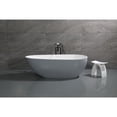 thumbnail image 2 of Kingston Brass VRTOV713422WG 72-Inch Solid Surface Egg Shaped Double Ended Freestanding Tub with Drain in Glossy White/Matte Gray, 2 of 10