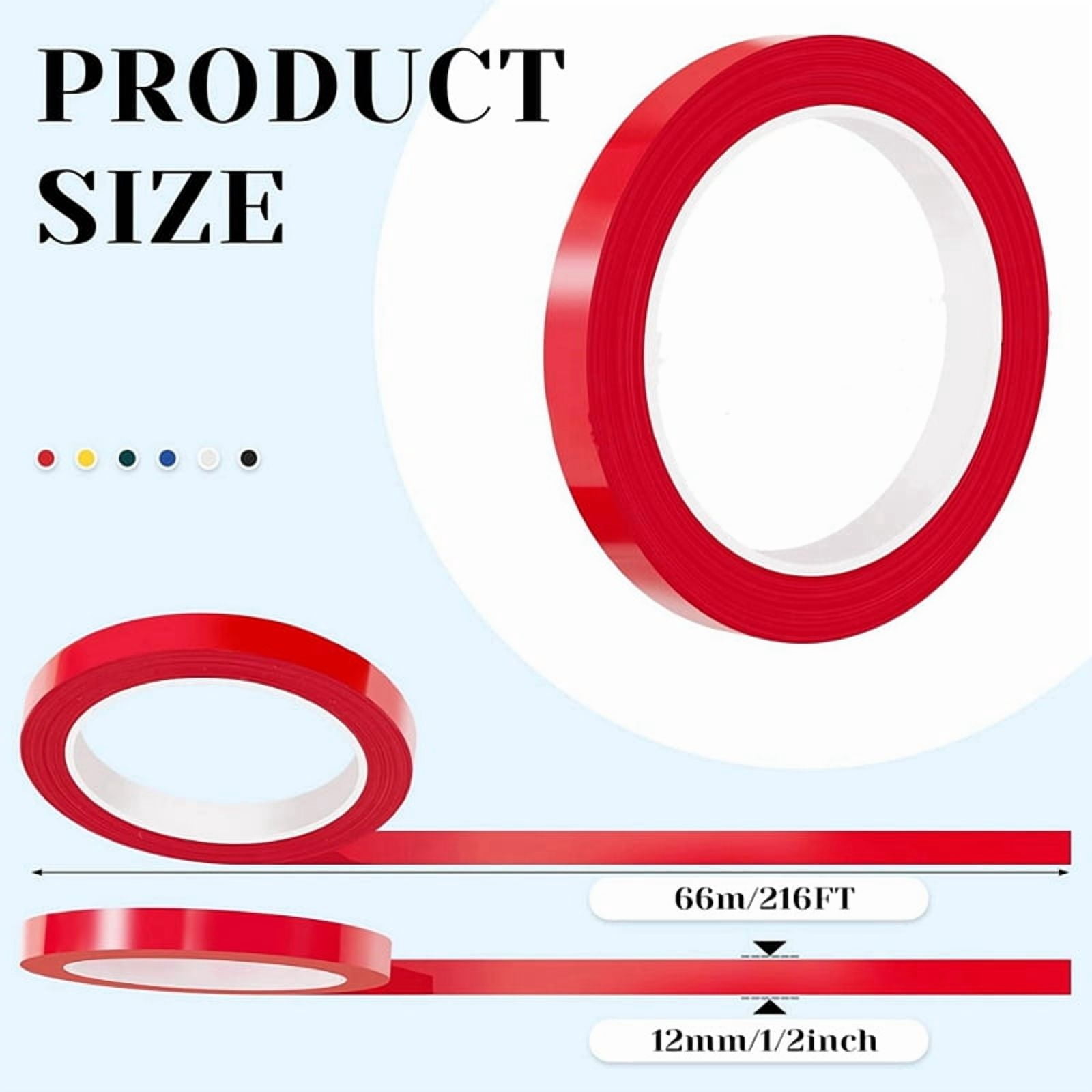 24 Rolls 12mm Colorful Autoclave Tapes, 216 Feet Length Each Tape, Dental Marking Tape, Identification Tape 6 Color